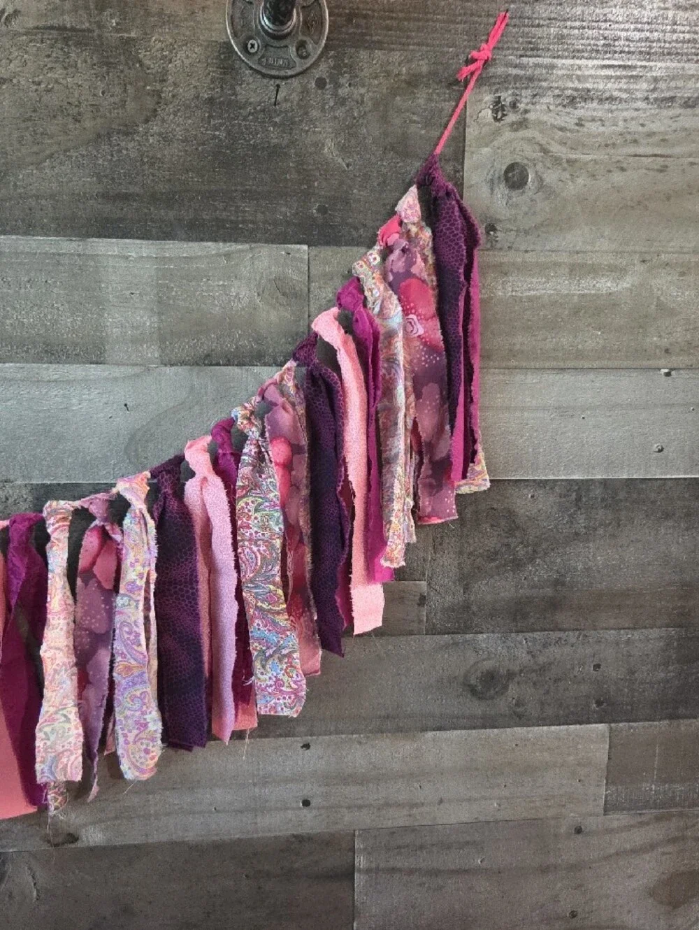 Handmade Pink & Purple Boho Chic Garland 69